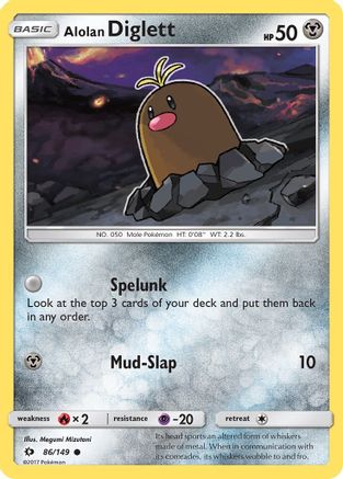 Alolan Diglett (086/149) [SM Base Set] - Common