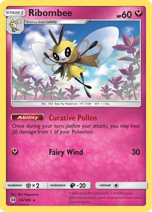 Ribombee (093/149) [SM Base Set] Reverse Holofoil - Holo Rare