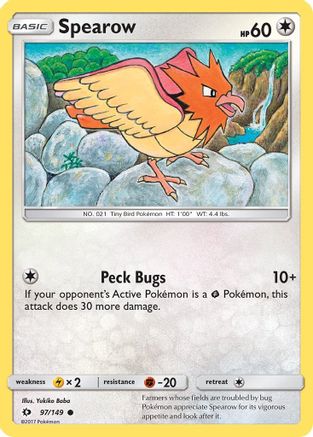 Spearow (097/149) [SM Base Set] Reverse Holofoil - Common