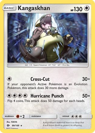 Kangaskhan (099/149) [SM Base Set] Reverse Holofoil - Holo Rare