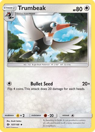 Trumbeak (107/149) [SM Base Set] Reverse Holofoil - Uncommon