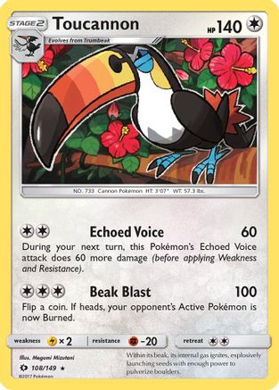 Toucannon (108/149) [SM Base Set] - Rare