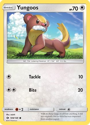 Yungoos (109/149) [SM Base Set] - Common