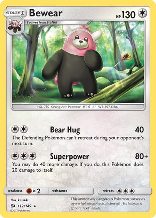 Bewear (112/149) [SM Base Set] - Rare