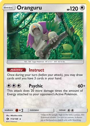 Oranguru (113/149) [SM Base Set] Reverse Holofoil - Holo Rare