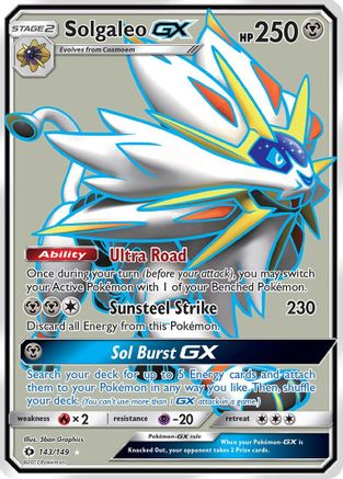 Solgaleo GX (Full Art) (143/149) [SM Base Set] Holofoil - Ultra Rare