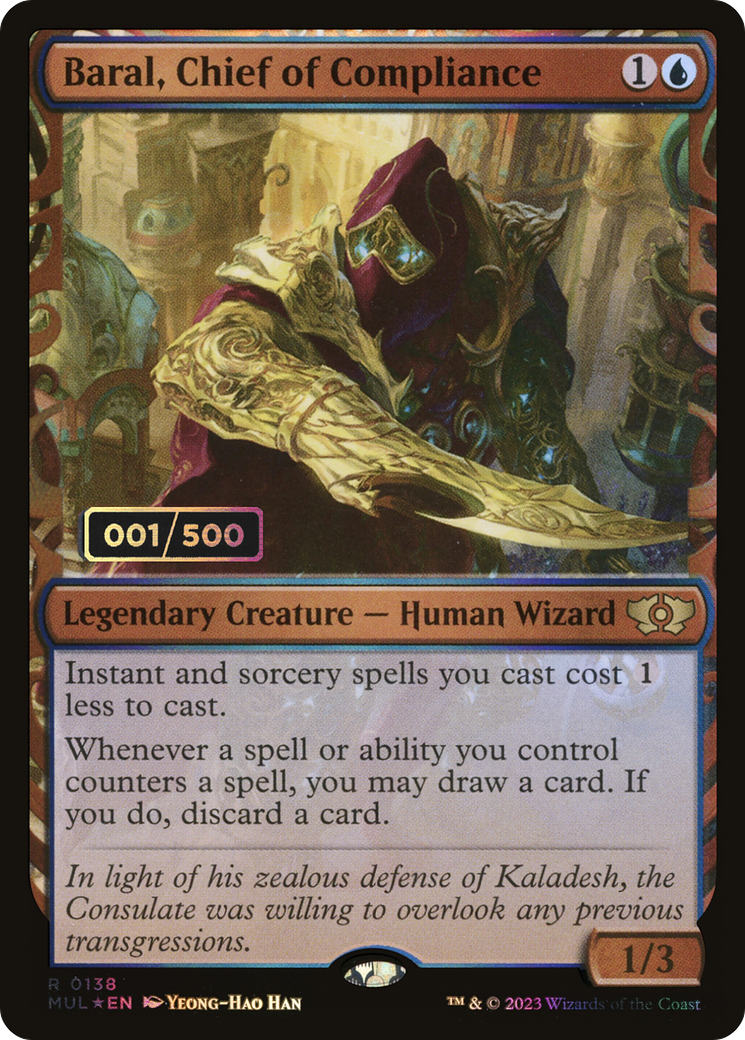 Baral, Chief of Compliance (Serial Numbered) (MUL-138) (Showcase) [Multiverse Legends] Foil