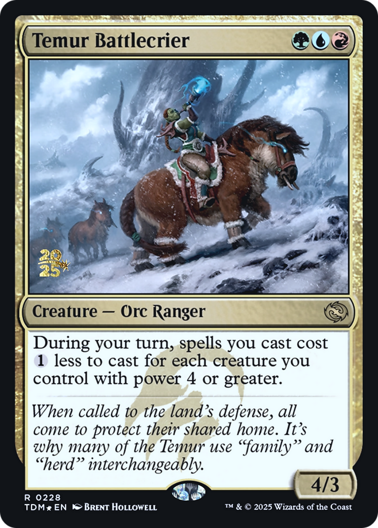 Temur Battlecrier (PRE-228) [Prerelease Cards] Foil