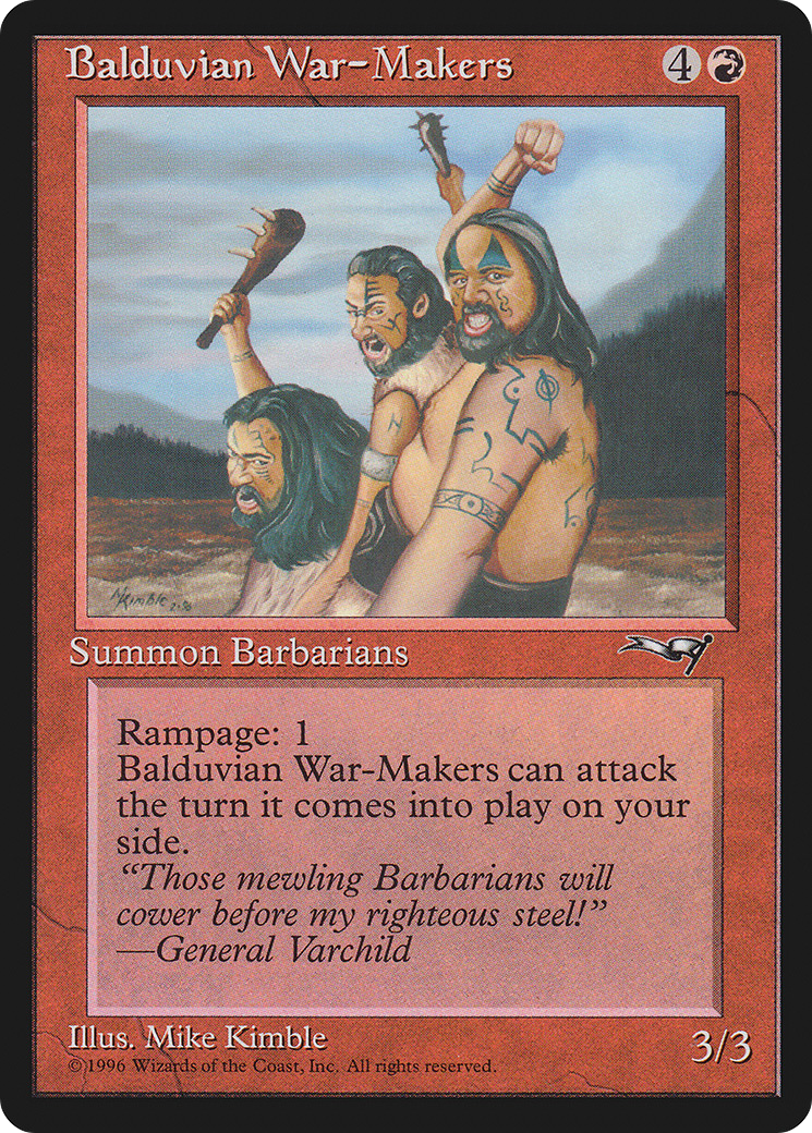 Balduvian War-Makers (Gen. Varchild Flavor) (ALL-098) [Alliances]