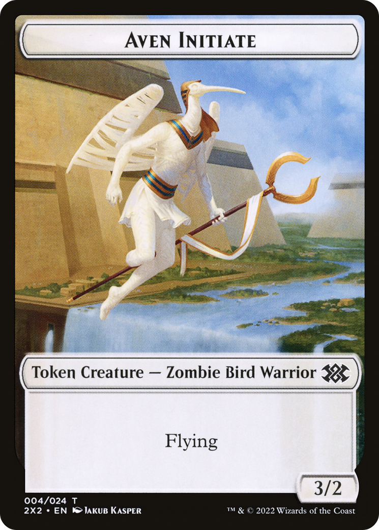 Aven Initiate (T2X2-004) [Double Masters 2022 Tokens] Foil