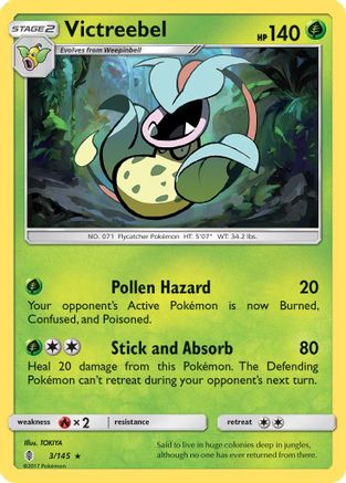 Victreebel (003/145) [SM  Guardians Rising] Reverse Holofoil - Rare