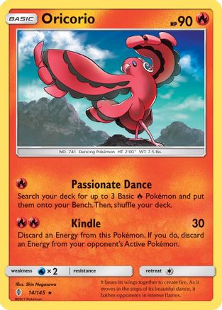 Oricorio (014/145) [SM  Guardians Rising] Reverse Holofoil - Rare