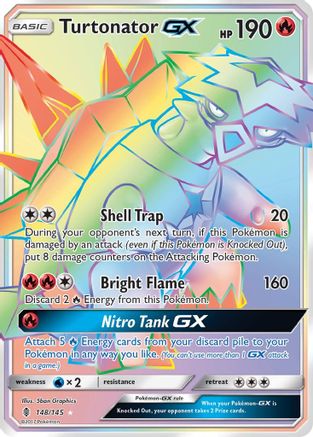 Turtonator GX (Secret) (148/145) [SM  Guardians Rising] Holofoil - Secret Rare
