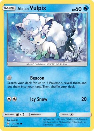 Alolan Vulpix (021/145) [SM  Guardians Rising] - Common