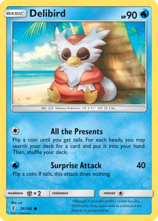Delibird (026/145) [SM  Guardians Rising] - Common