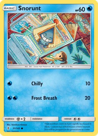 Snorunt (031/145) [SM  Guardians Rising] Reverse Holofoil - Common