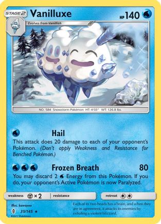 Vanilluxe (35/145) [SM  Guardians Rising] Reverse Holofoil - Rare