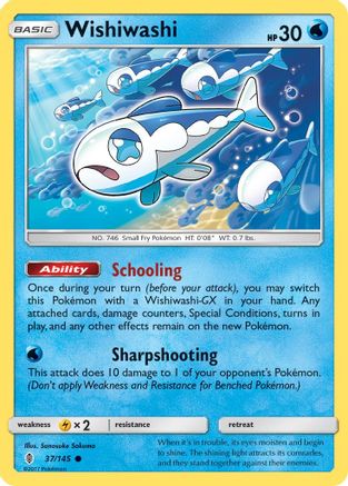 Wishiwashi (037/145) [SM  Guardians Rising] Reverse Holofoil - Common