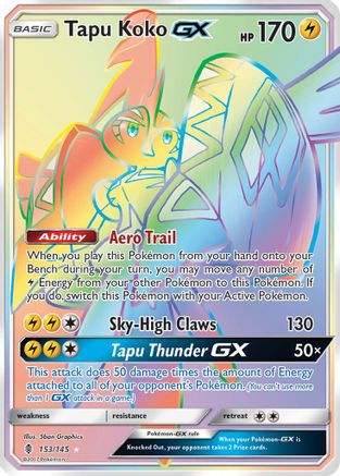 Tapu Koko GX (Secret) (153/145) [SM  Guardians Rising] Holofoil - Secret Rare