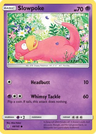 Slowpoke (048/145) [SM  Guardians Rising] Reverse Holofoil - Common