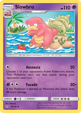 Slowbro (049/145) [SM  Guardians Rising] Reverse Holofoil - Uncommon