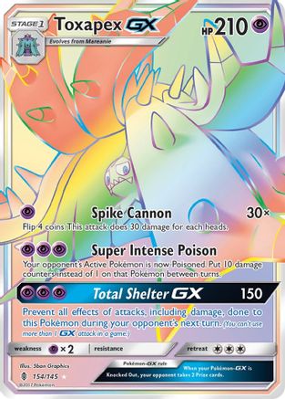 Toxapex GX (Secret) (154/145) [SM  Guardians Rising] Holofoil - Secret Rare