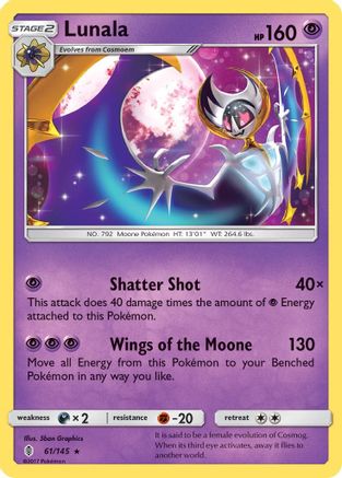 Lunala (061/145) [SM  Guardians Rising] - Rare