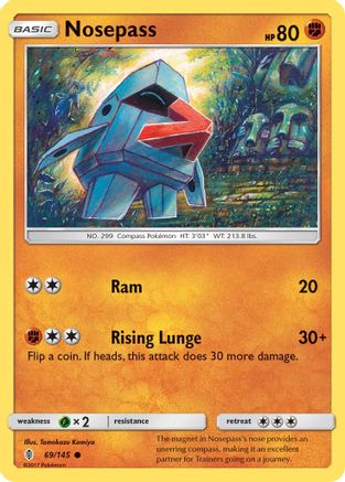 Nosepass (069/145) [SM  Guardians Rising] Reverse Holofoil - Common