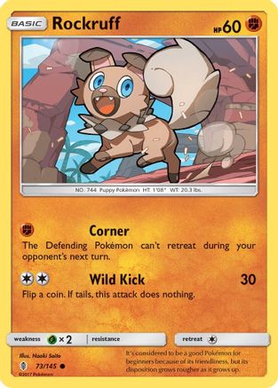Rockruff (073/145) [SM  Guardians Rising] Reverse Holofoil - Common