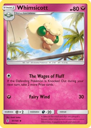 Whimsicott (091/145) [SM  Guardians Rising] - Uncommon