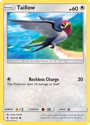 Taillow (103/145) [SM  Guardians Rising] Reverse Holofoil - Common