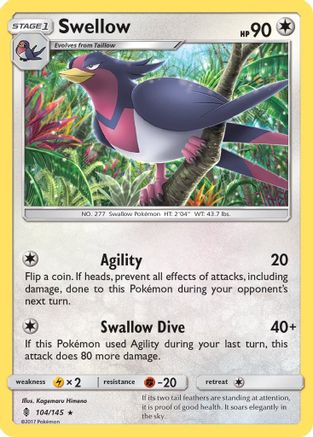 Swellow (104/145) [SM  Guardians Rising] - Rare