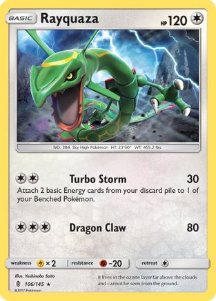 Rayquaza (106/145) [SM  Guardians Rising] - Rare