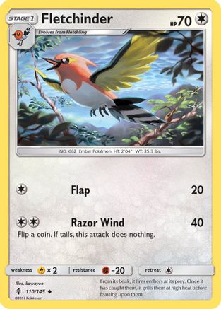 Fletchinder (110/145) [SM  Guardians Rising] - Uncommon