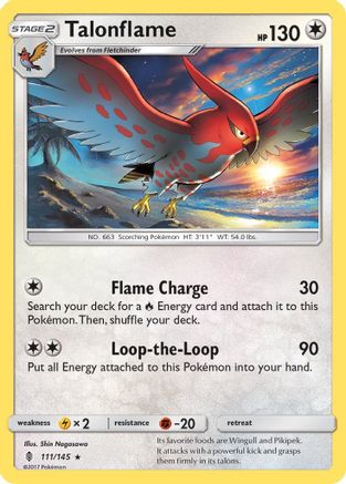 Talonflame (111/145) [SM  Guardians Rising] Reverse Holofoil - Rare