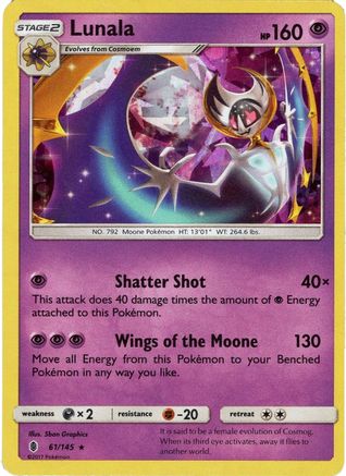 Lunala (Cracked Ice Holo) (61/145) [Deck Exclusives] Holofoil - Holo Rare