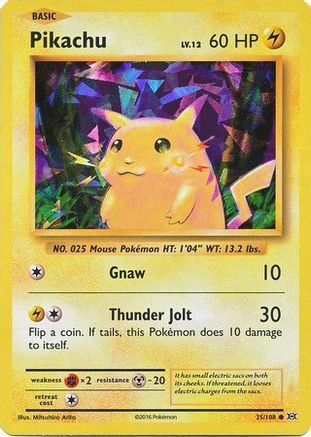 Pikachu (Cracked Ice Holo) (035/108) [Deck Exclusives] Holofoil - Holo Rare