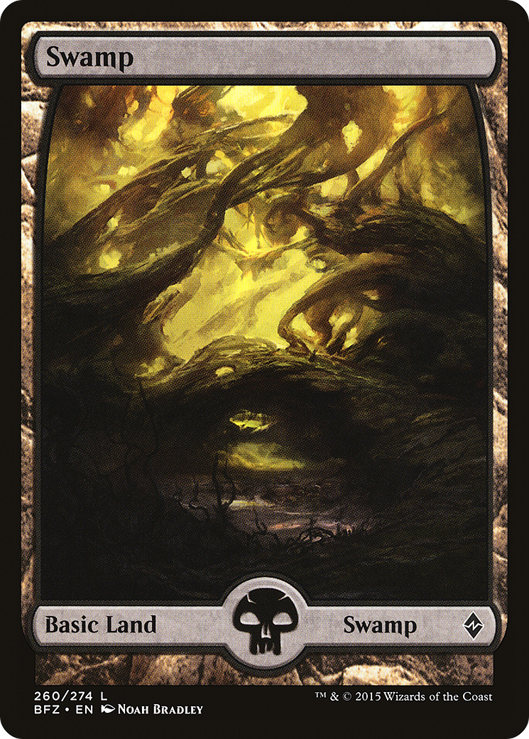 Swamp (260) - Full Art (BFZ-260) [Battle for Zendikar] Foil