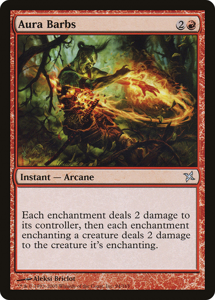 Aura Barbs (BOK-094) [Betrayers of Kamigawa] Foil