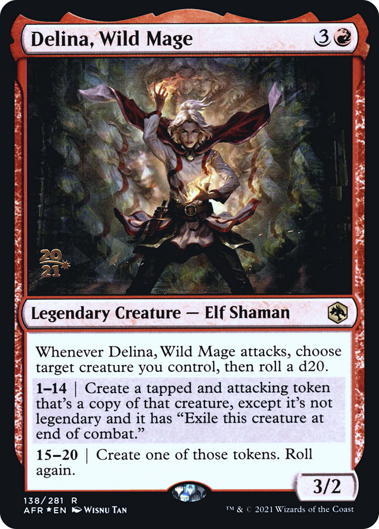 Delina, Wild Mage (PRE-138S) [Adventures in the Forgotten Realms Promos] Foil