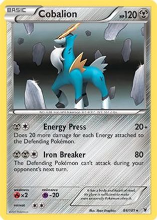 Cobalion (Battle Arena Deck Exclusive) (84/101) [Deck Exclusives] - Rare