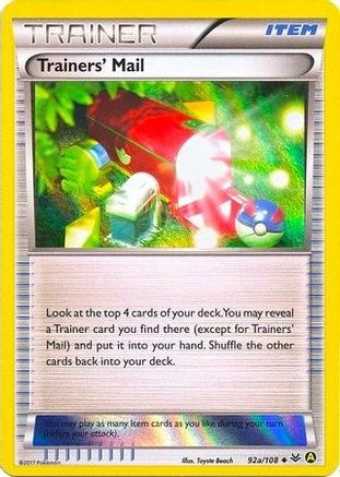 Trainers' Mail (Holo) (92a/108) [Alternate Art Promos] Holofoil - Promo