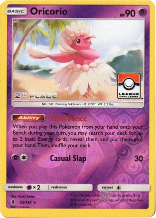 Oricorio (League Challenge) [2nd Place] (55/145) [League & Championship Cards] Reverse Holofoil - Promo