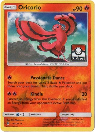 Oricorio (Pokemon League) (014/145) [League & Championship Cards] Reverse Holofoil - Promo