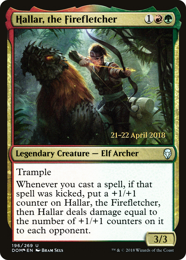 Hallar, the Firefletcher (PRE-196S) [Dominaria Promos] Foil