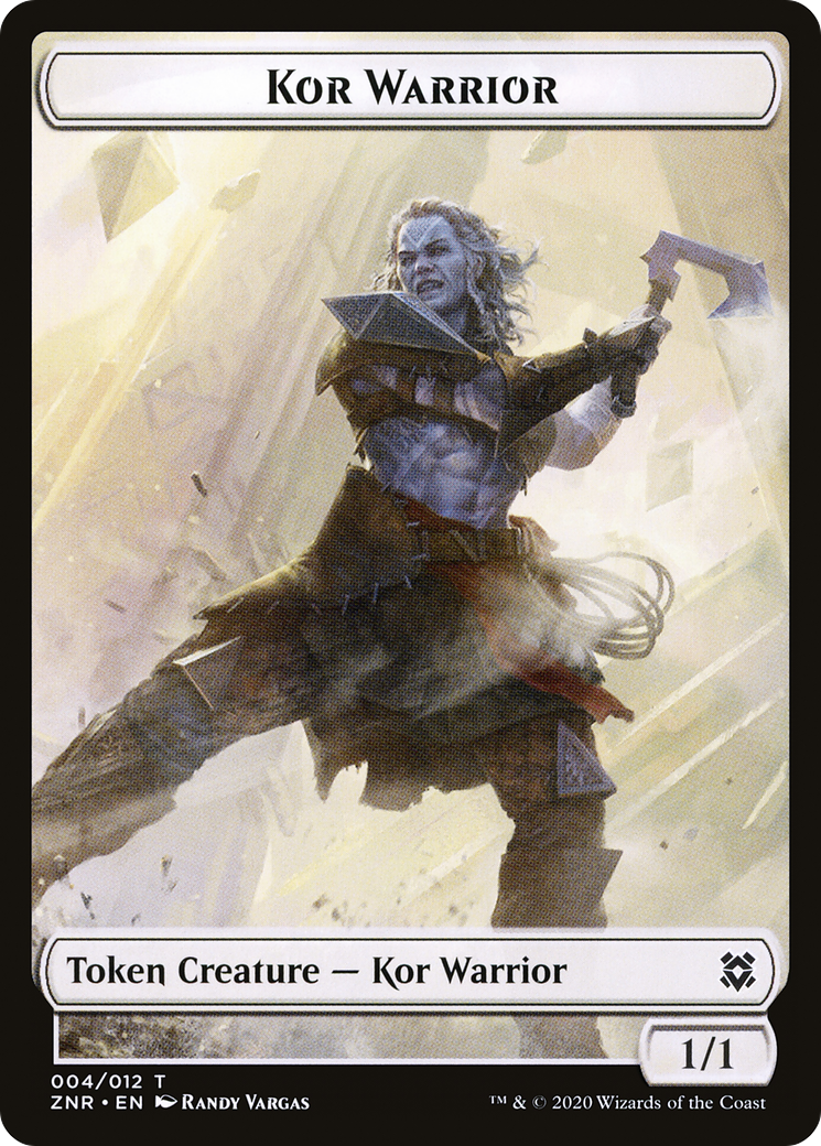 Kor Warrior (TZNR-004) [Zendikar Rising Tokens] Foil