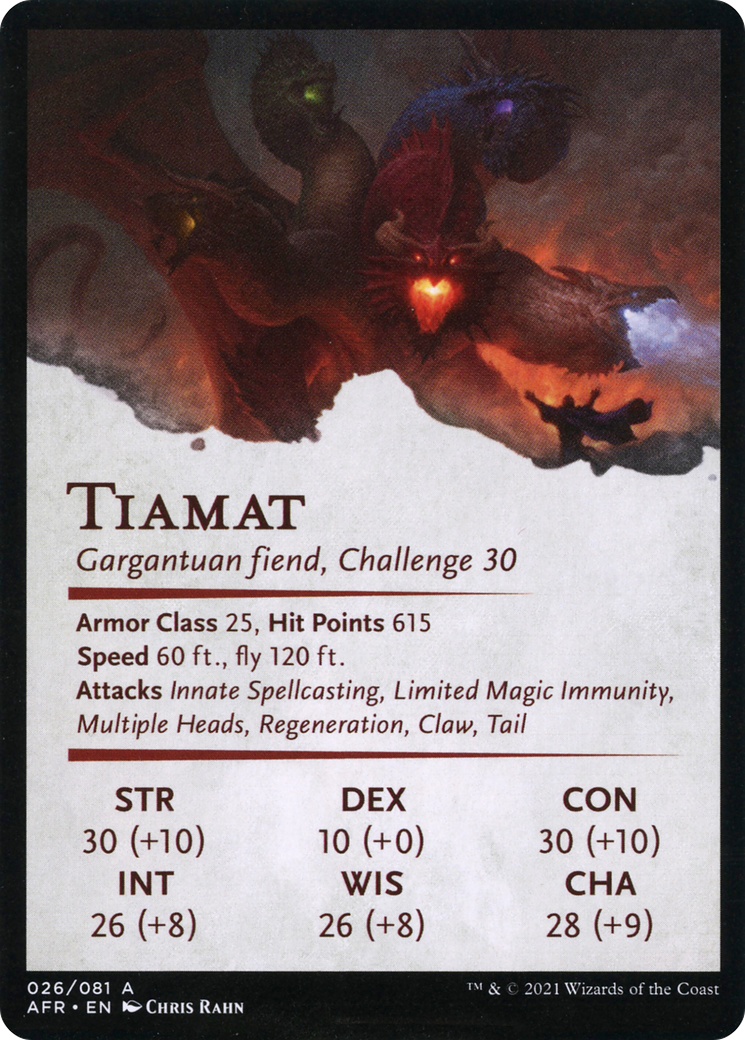 Tiamat // Tiamat (AAFR-026) (Borderless) [Adventures in the Forgotten Realms Art Series] Foil