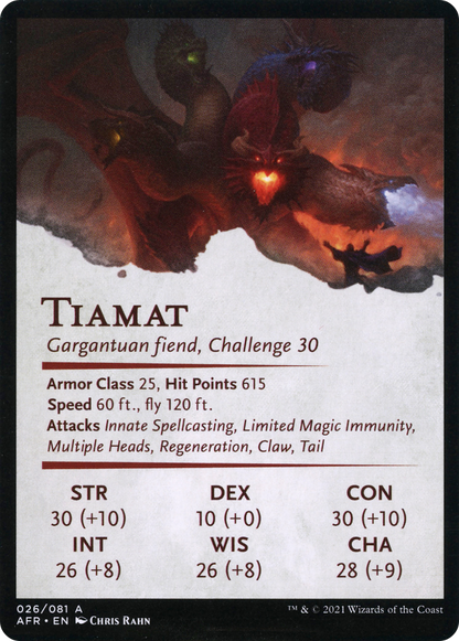 Tiamat // Tiamat (AAFR-026) (Borderless) [Adventures in the Forgotten Realms Art Series]