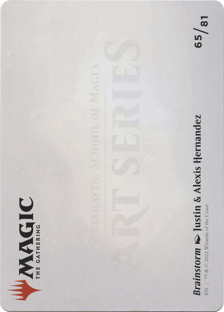 Brainstorm // Brainstorm (ASTX-065) (Borderless) [Strixhaven Art Series] Foil