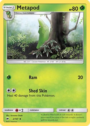 Metapod (002/147) [SM  Burning Shadows] - Uncommon